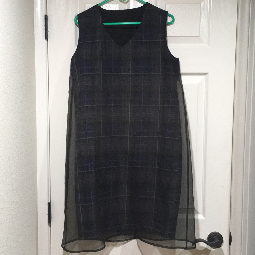 🐝Checkered Shiffon Dress